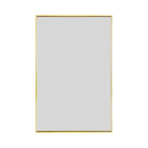 Rectangle Wall Mirror with Aluminium Edge - Gold