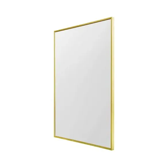 Rectangle Wall Mirror with Aluminium Edge - Gold