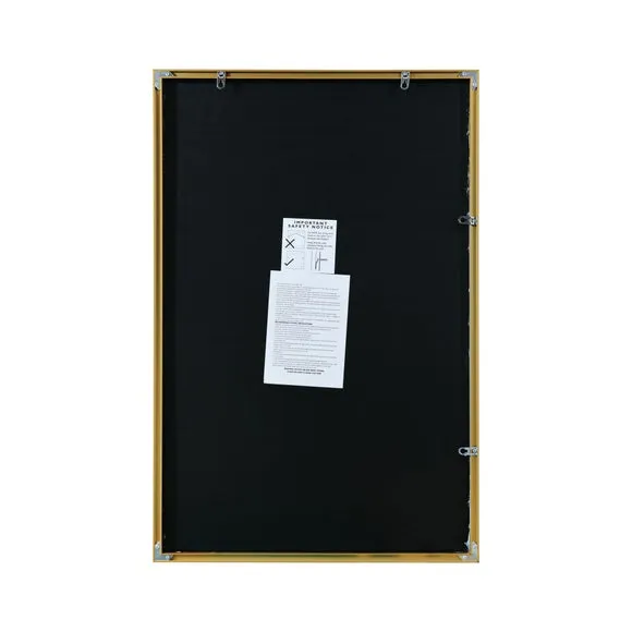 Rectangle Wall Mirror with Aluminium Edge - Gold