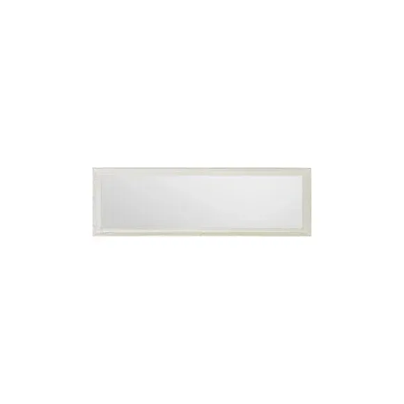 Rectangle Wall Mirror with Beaded Frame - White