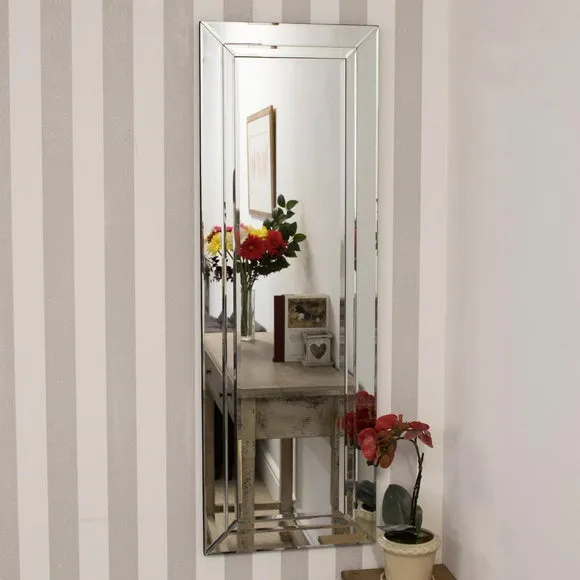 Rectangle Wall Mirror with Bevelled Edge - Glass