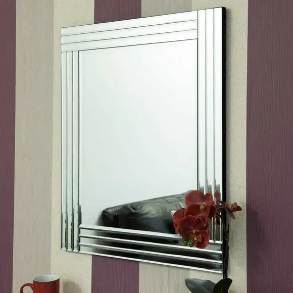 Rectangle Wall Mirror with Bevelled Edge - Glass image