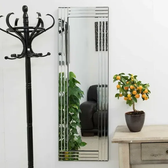 Rectangle Wall Mirror with Bevelled Edge - Glass