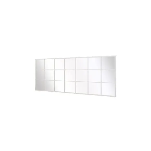 Rectangle Window Wall Mirror - White, Metal