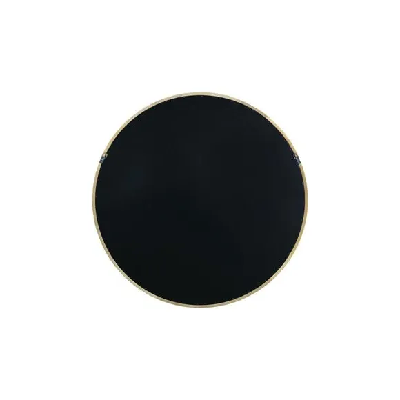 Round Wall Mirror - Brown, Oak