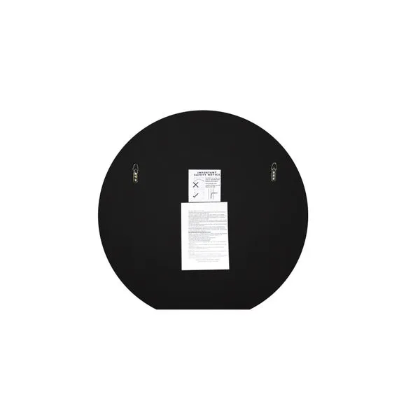 Round Wall Mirror Frameless - Black