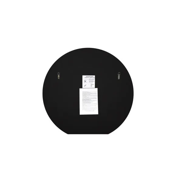 Round Wall Mirror Frameless - Black
