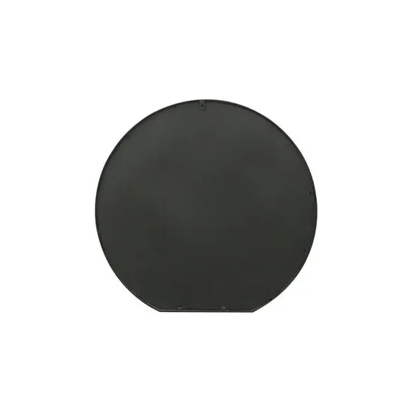 Round Wall Mirror Indoor Outdoor - Black, Metal