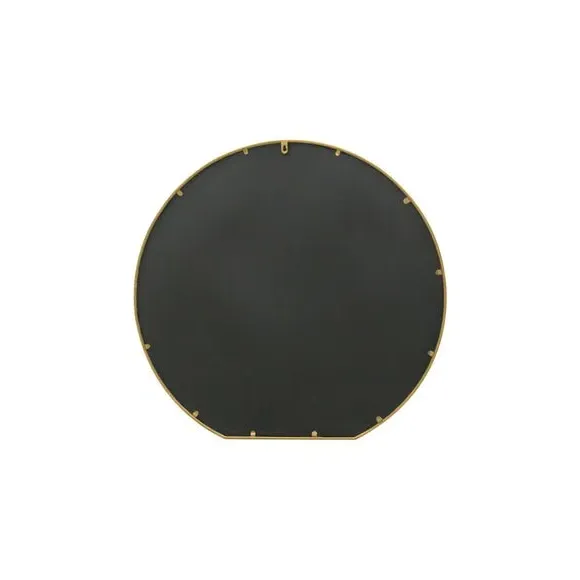 Round Wall Mirror Indoor Outdoor - Gold, Metal