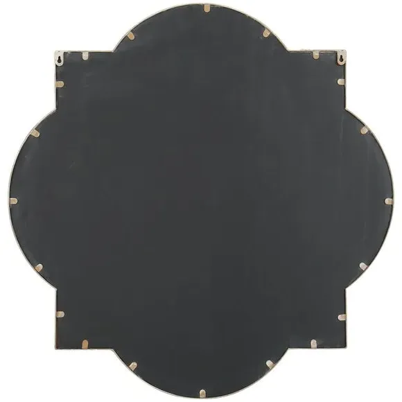 Round Wall Mirror Rose Petal Design - Stone