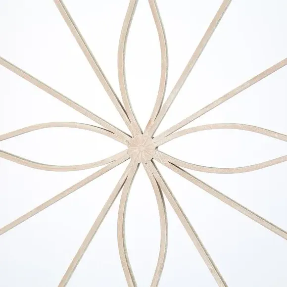 Round Wall Mirror Rose Petal Design - Stone