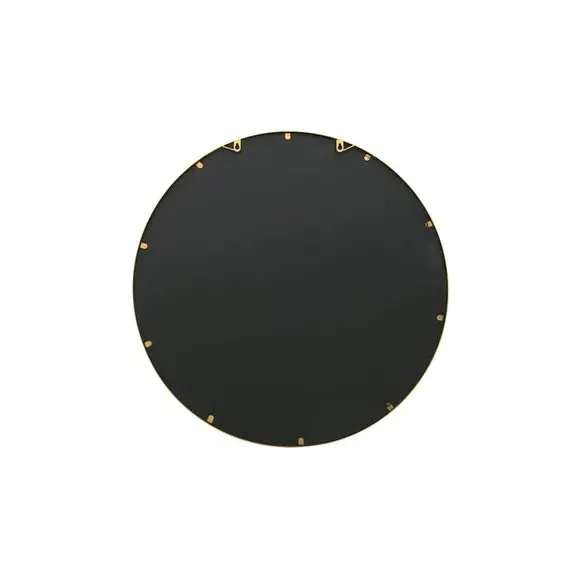 Round Wall Mirror Window Design - Gold, Metal