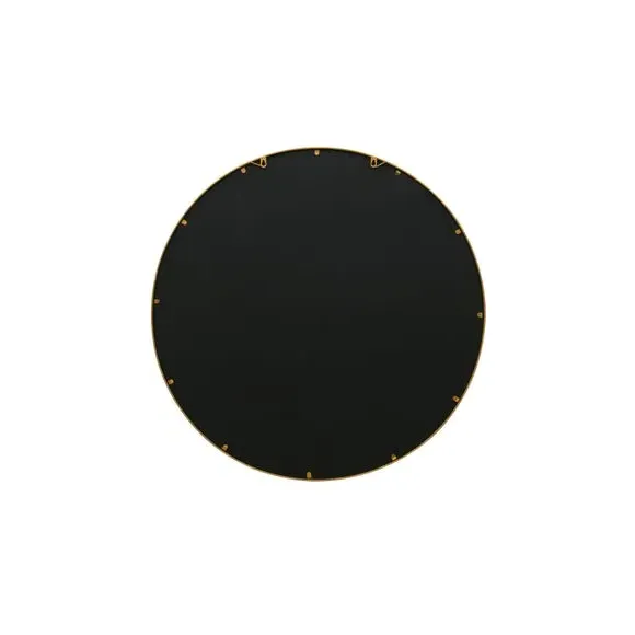Round Wall Mirror Window Design - Gold, Metal