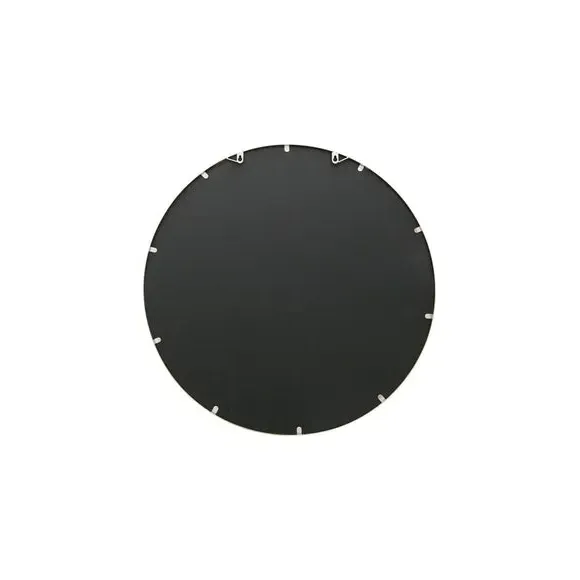 Round Wall Mirror with Window Design - White, Metal