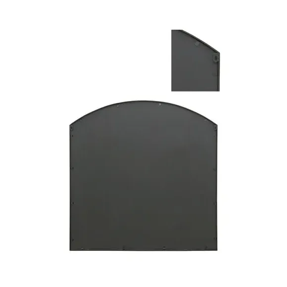 Square Arched Wall Mirror - Black, Iron Metal