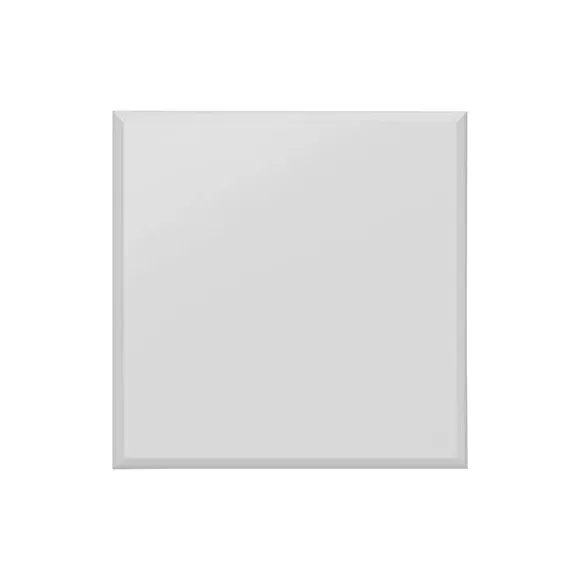 Square Wall Mirror with Bevelled Edge - Black