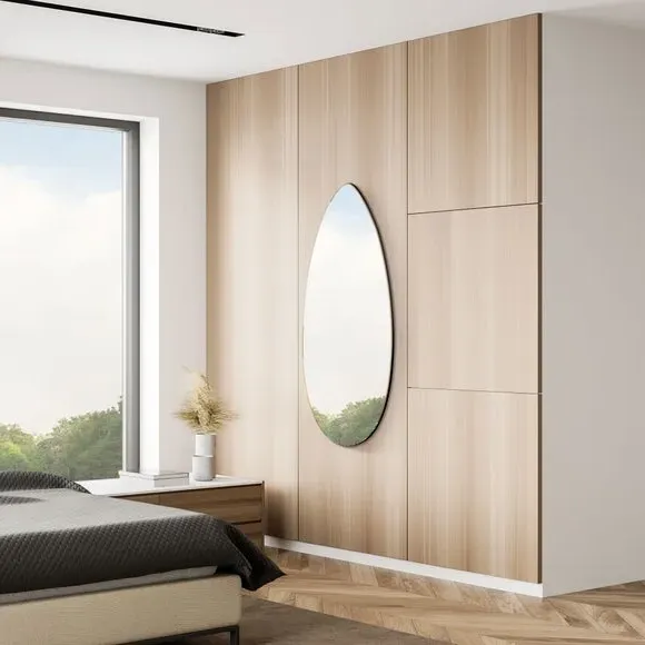 Tear Drop Wall Mirror - Clear, Glass image