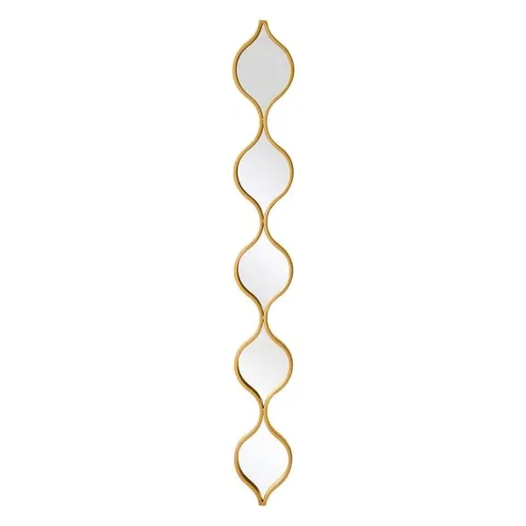Teardrop Wall Mirror Indoor Outdoor - Gold, Metal