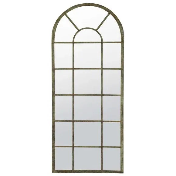 Tulip Wall Mirror Indoor Outdoor - Dark Green, Iron
