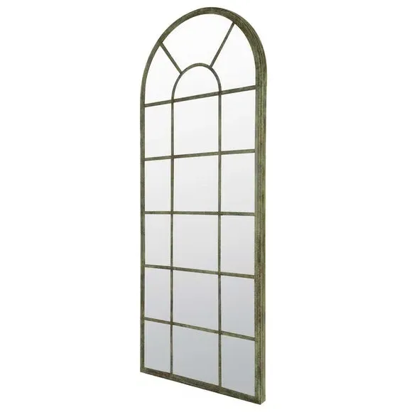 Tulip Wall Mirror Indoor Outdoor - Dark Green, Iron