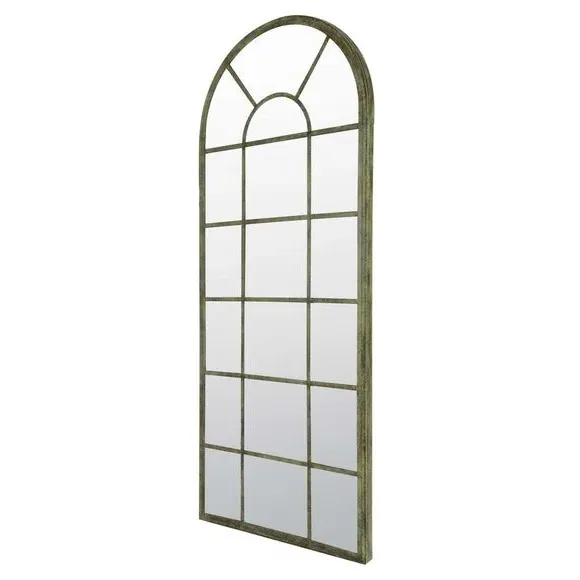 Tulip Wall Mirror Indoor Outdoor - Dark Green, Iron