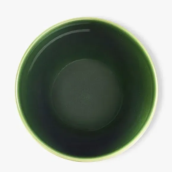 Set of 2 Cereal Bowls with Beaded Edge - Green