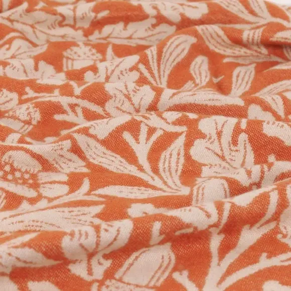 Acorn Tonal Throw Blanket - Brick, Cotton Blend