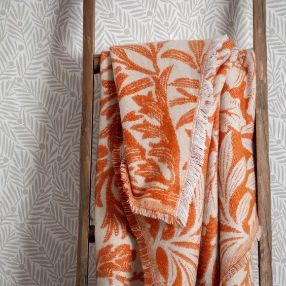 Acorn Tonal Throw Blanket - Brick, Cotton Blend
