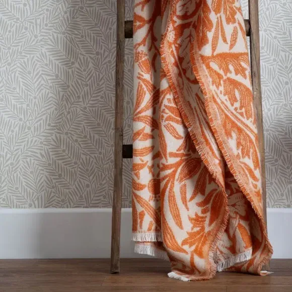 Acorn Tonal Throw Blanket - Brick, Cotton Blend