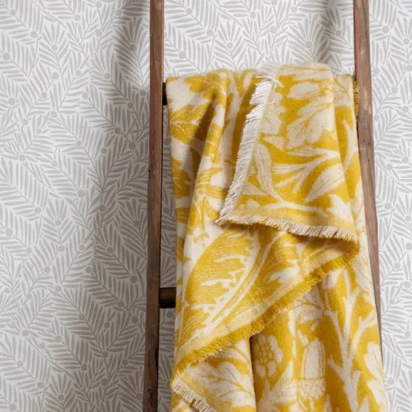 Acorn Tonal Throw Blanket - Gold, Cotton Blend