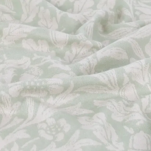 Acorn Tonal Throw Blanket - Sage, Cotton Blend