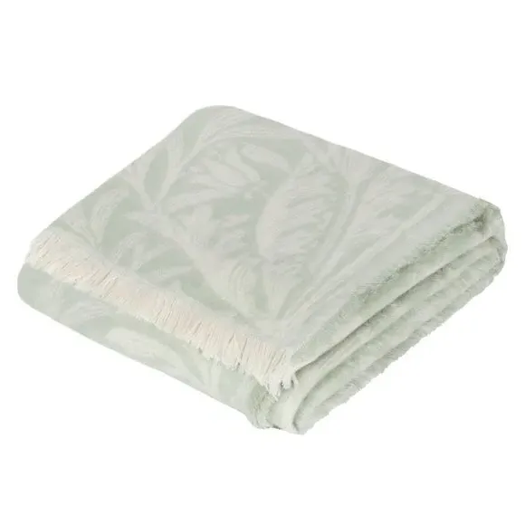 Acorn Tonal Throw Blanket - Sage, Cotton Blend