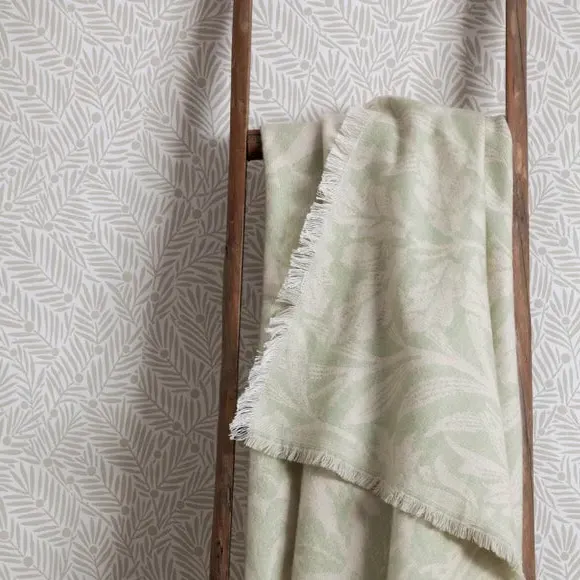 Acorn Tonal Throw Blanket - Sage, Cotton Blend