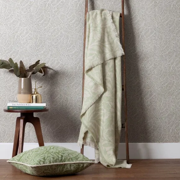 Acorn Tonal Throw Blanket - Sage, Cotton Blend