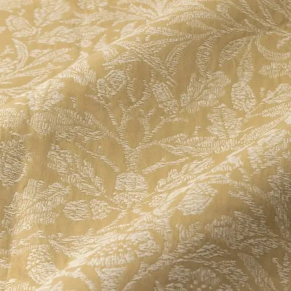 Pencil Pleat Curtains with Acorn Pattern - Gold