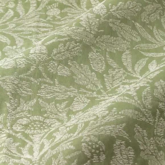 Pencil Pleat Curtains with Acorn Pattern - Sage