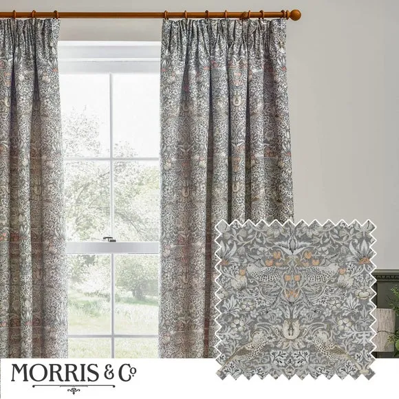 Pencil Pleat Curtains with Lining - Biscuit, Jacquard