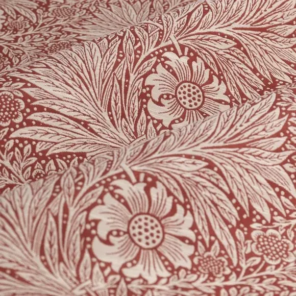 Pencil Pleat Curtains with Lining - Russet, Jacquard