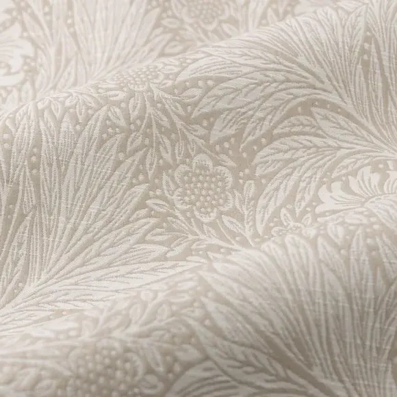 Pencil Pleat Curtains with Lining - Stone, Jacquard