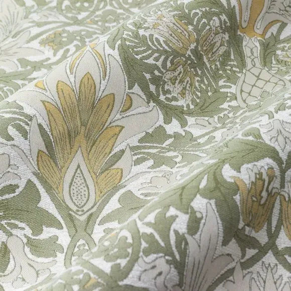 Pencil Pleat Curtains with Lining - Stone, Jacquard
