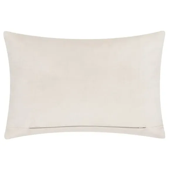 Rectangle Cushion with Embroidery - Linen, Velvet