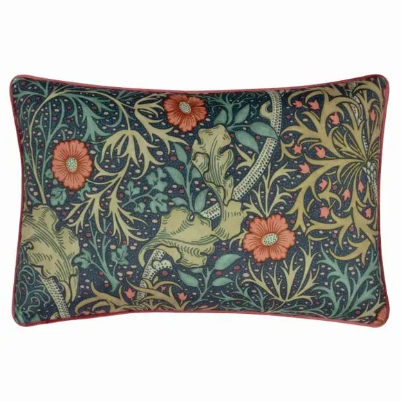 Rectangle Cushion with Zip Closure - Indigo