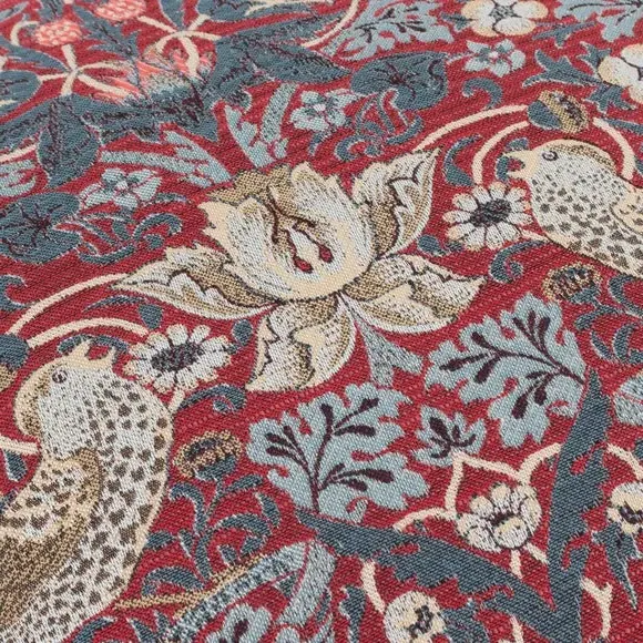 Square Cushion with Feather Fill - Berry, Jacquard