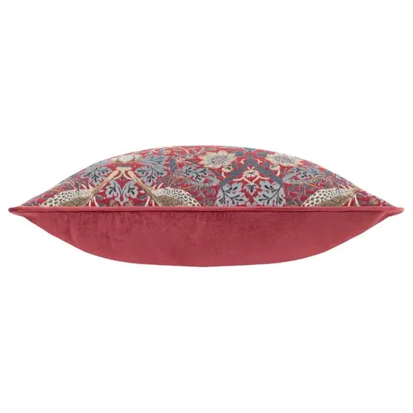 Square Cushion with Feather Fill - Berry, Jacquard
