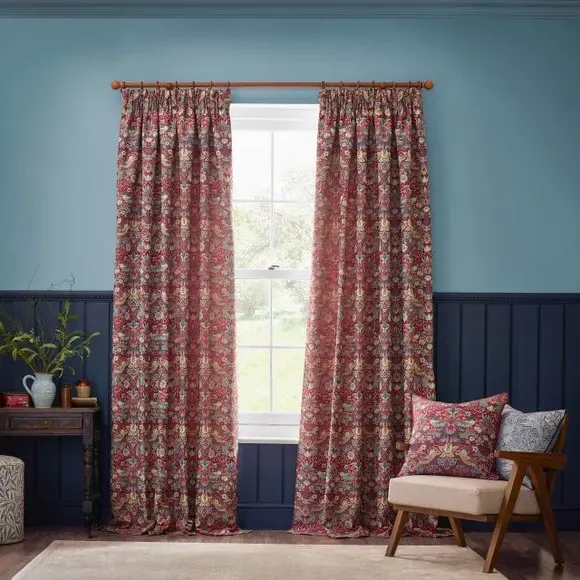Square Cushion with Feather Fill - Berry, Jacquard