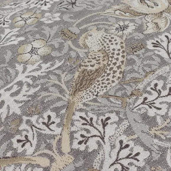 Square Cushion with Feather Fill - Biscuit, Jacquard