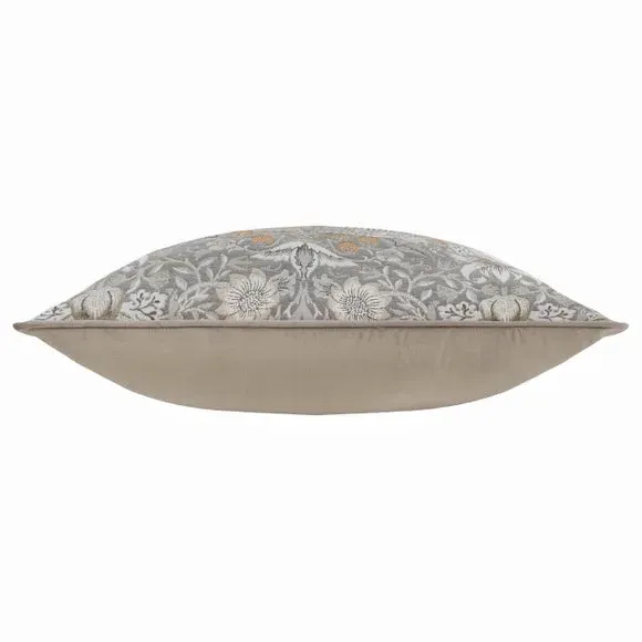 Square Cushion with Feather Fill - Biscuit, Jacquard