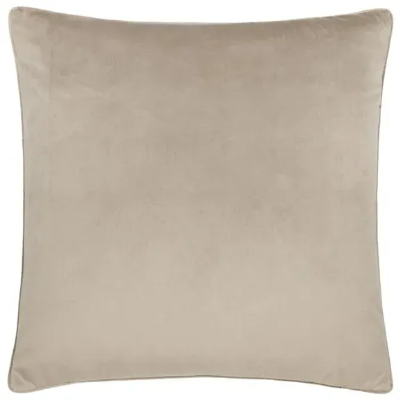 Square Cushion with Feather Fill - Biscuit, Jacquard