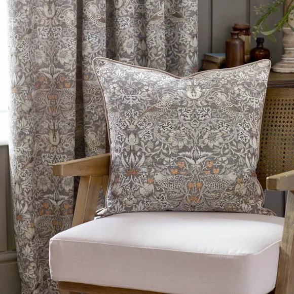 Square Cushion with Feather Fill - Biscuit, Jacquard