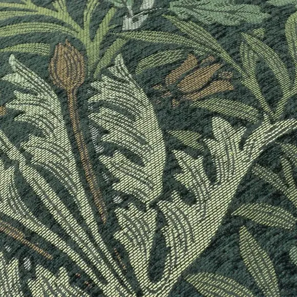 Square Cushion with Rope Trim - Forest, Polyester